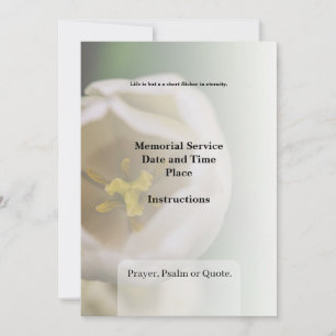 Obituario, Invitación Funeral