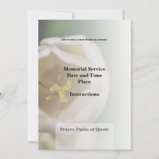 Obituario, Invitación Funeral