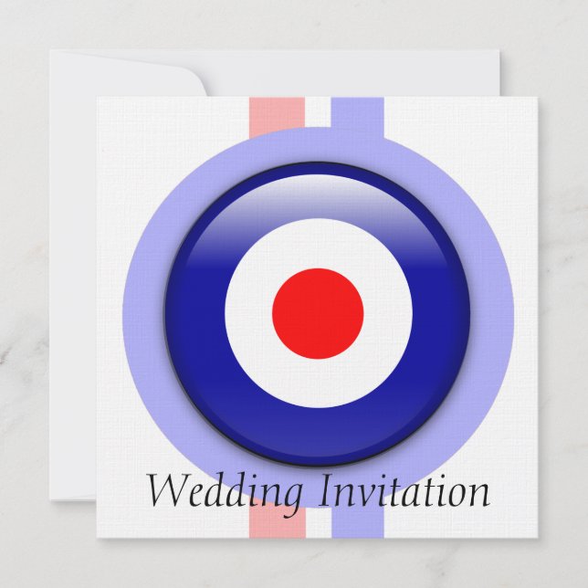 Objetivo 3d Mod en las invitaciones Blue y red lin (Anverso)