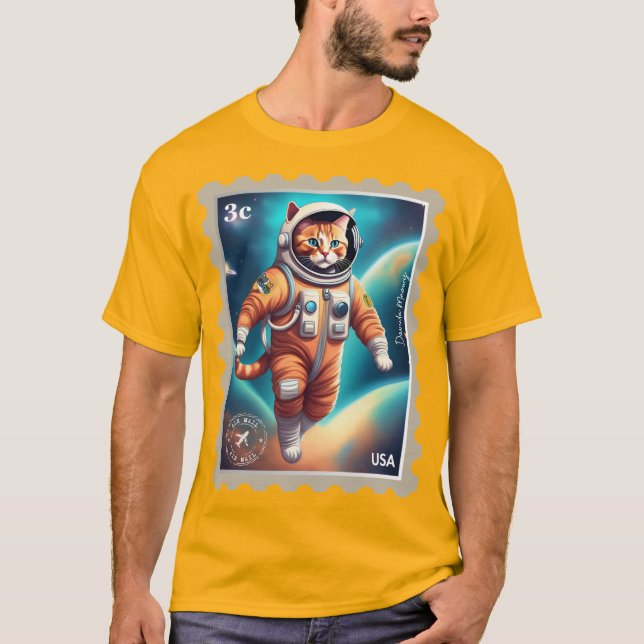 Objetivo para la camiseta del astronauta del gatit (Anverso)