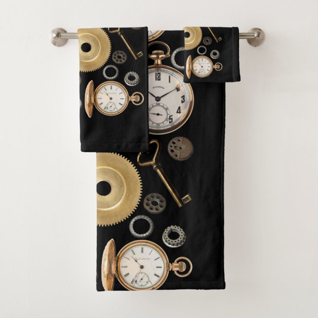 Objetos Steampunk Gears Pocket watch Skeleton Key (In situ)