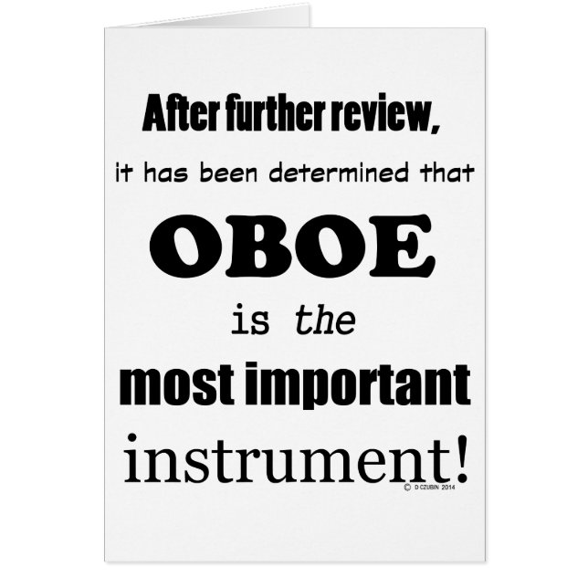 Oboe Instrumento Más Importante (Frente)