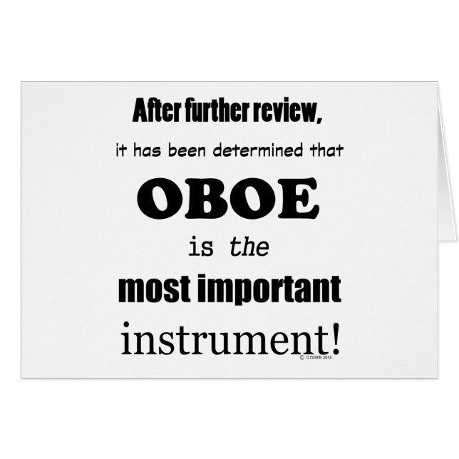 Oboe Instrumento Más Importante (Anverso (Horizontal))