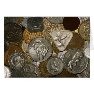 Obra clásica de la tarjeta de la moneda