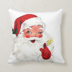 Obra clásica retra de la almohada de Papá Noel