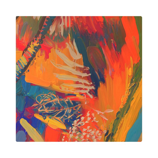 Obra de arte abstracta moderna del Boho (Anverso)