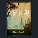 Obra de arte Baltimore Art Deco Design City Poster<br><div class="desc">Un afiche de viaje retro perfecto para cualquiera que esté enamorado de Baltimore,  Maryland</div>