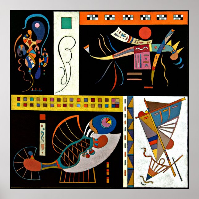 Obra de arte comunal y colorida de Kandinsky, (Frente)