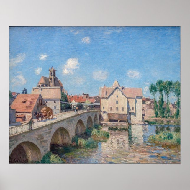 Obra de arte de Alfred Sisley - Le Pont de Moret (Frente)