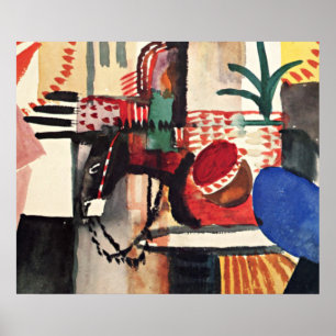 obra de arte de August Macke, Hombre con Burro