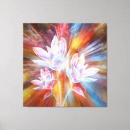 obra de arte de flores modernas abstractas