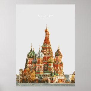 Obra de arte de Ilustracion de viajes de Moscú