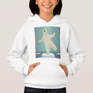 Obra de arte de oso polar equilibrándose sobre un