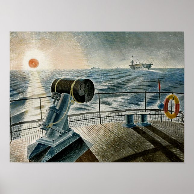 Obra de arte de Ravilious - El sol de medianoche (Frente)
