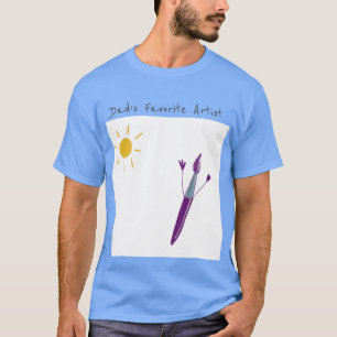 Obra de arte de tu hijo para papá con una camiseta