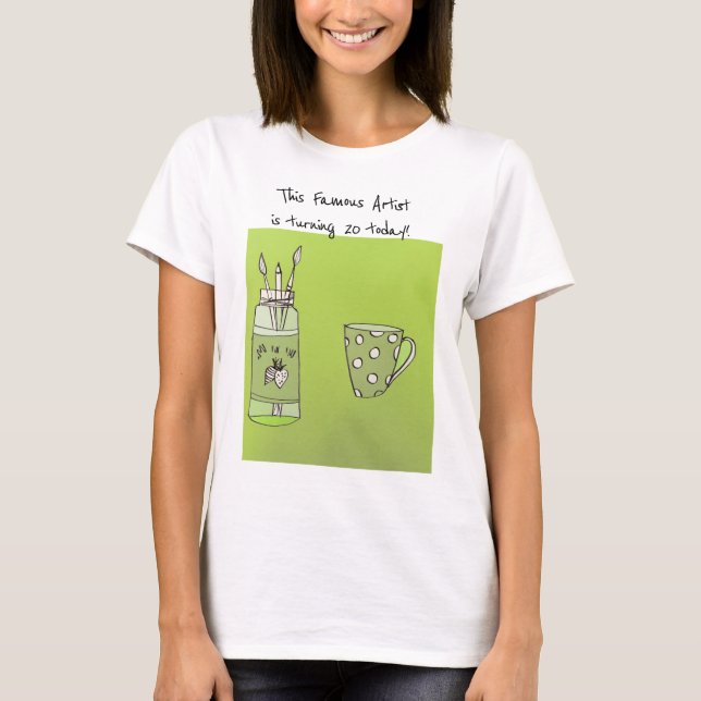Obra de arte de tu hijo sobre una camiseta de cump (Anverso)