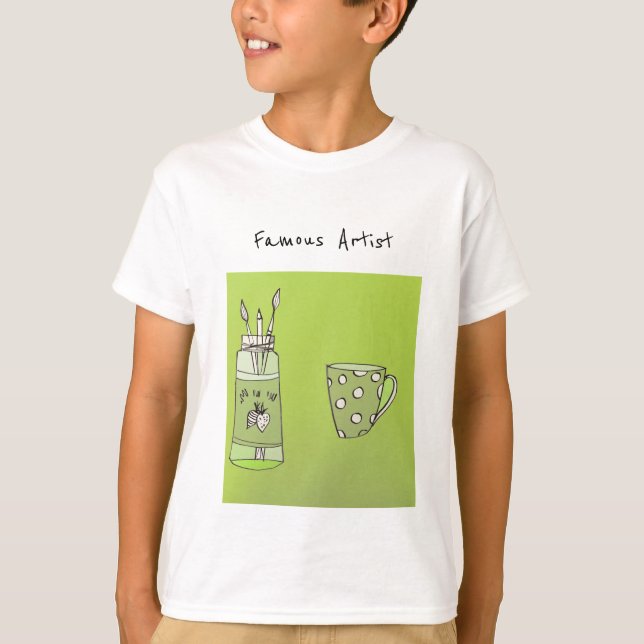 Obra de arte de un niño en una camiseta (Anverso)