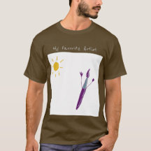 Obra de arte de un niño en una camiseta