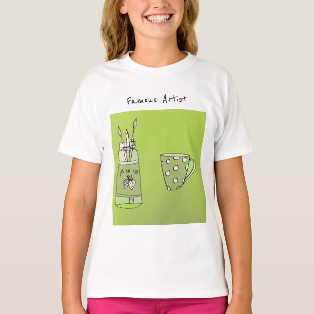 Obra de arte de un niño en una camiseta (Anverso)