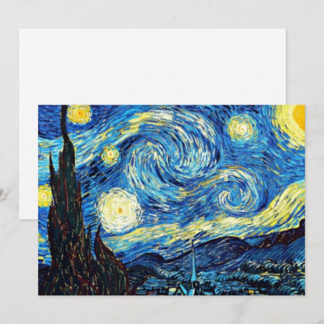 Obra de arte de Van Gogh, Noche estrellada, (Anverso / Reverso)