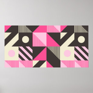 Obra de arte geométrica simple con bloques de negr