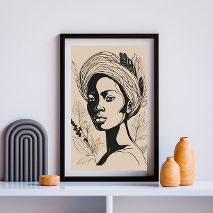 Obra de arte minimalista africana etérea