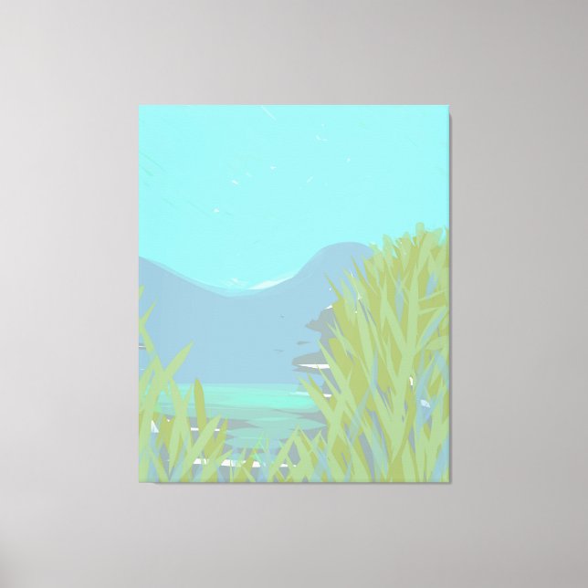 Obra de arte original contemporánea "El lago" (Anverso)