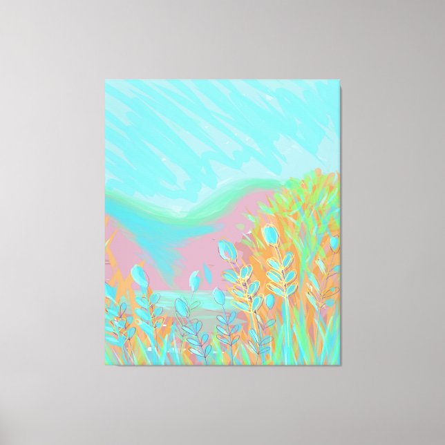 Obra de arte original contemporánea "El lago" (Anverso)