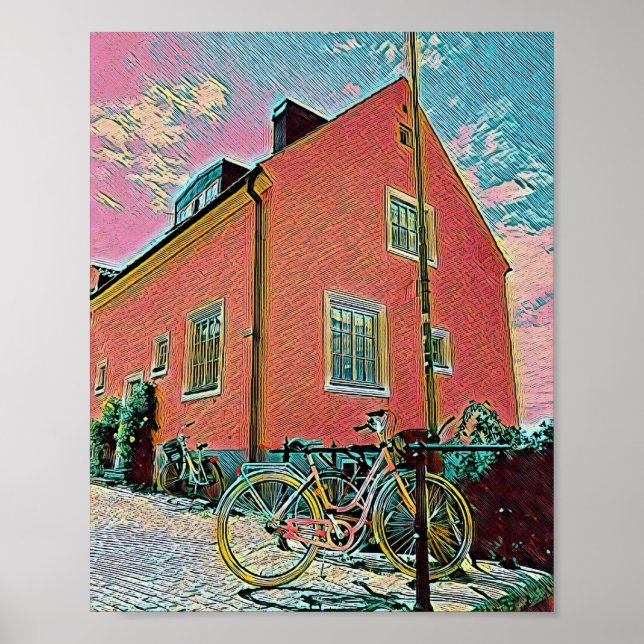 Obra de arte para ciclismo retro (Frente)