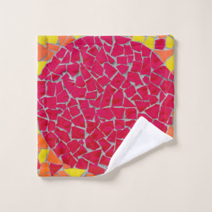 Obra de arte roja, naranja y amarilla