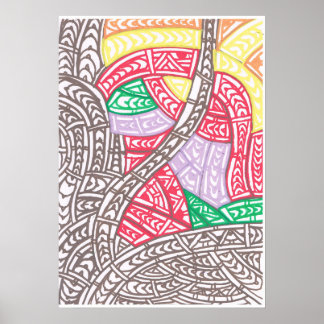 Obra de arte tribal sin título de RRW, 2026