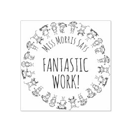 Obra fantástica goma de sello de profesor personal