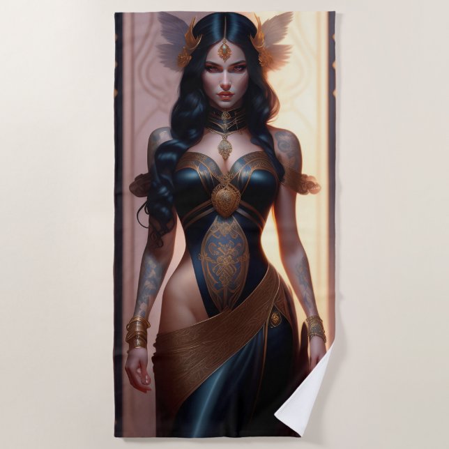 obra maestra de una toalla de playa chica de gótic (Anverso)