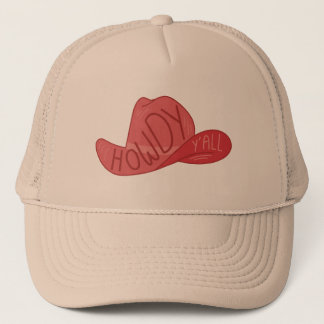 Obra rosa de Howdy Y'all Cowboy/Cowgirl Gorra
