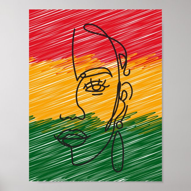 Obras de arte culturales de color negro (Frente)