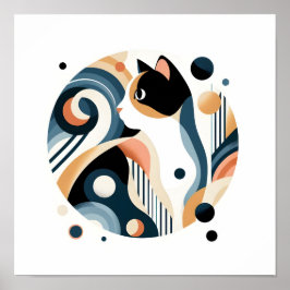 Obras de arte de gatos de Calico moderno