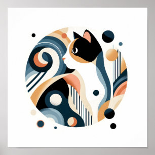 Obras de arte de gatos de Calico moderno