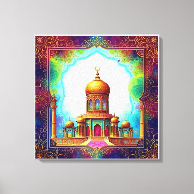 Obras de arte de la mezquita islámica de lujo (Anverso)