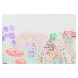 Obras de arte de niños personalizados, dos ratones
