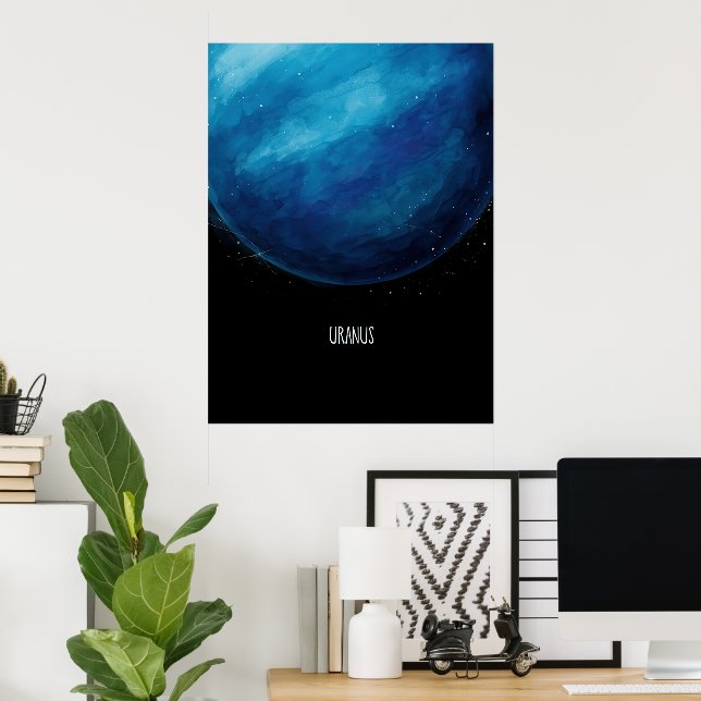 Obras de arte del planeta Uranus - Ilustracion esp (Oficina en casa)