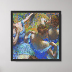 Obras maestras de arte fino Pastel Bailarinas Azul