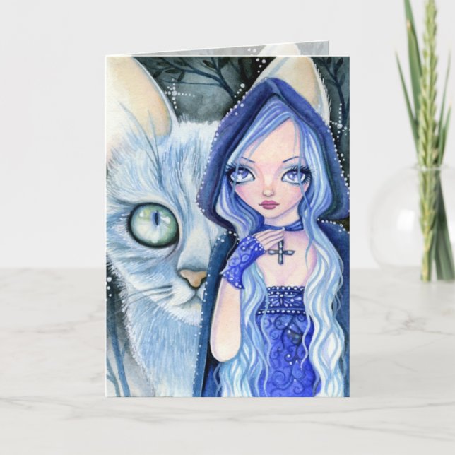 Observador de invierno - tarjeta en blanco (Anverso)