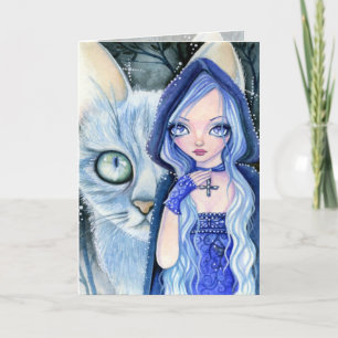 Observador de invierno - tarjeta en blanco