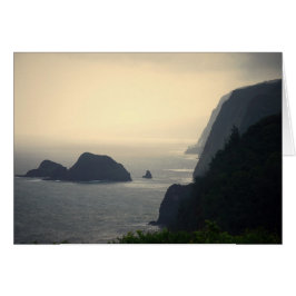 Observador del valle de Pololu, Hawaii, tarjeta