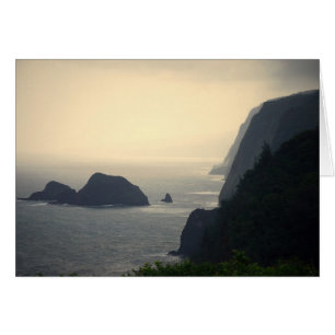 Observador del valle de Pololu, Hawaii, tarjeta