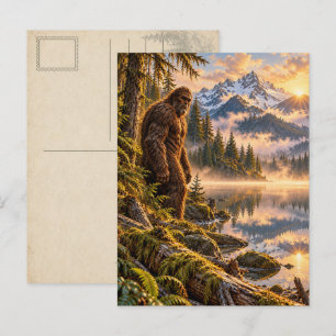 Observador en la tarjeta postal de Bigfoot de los 