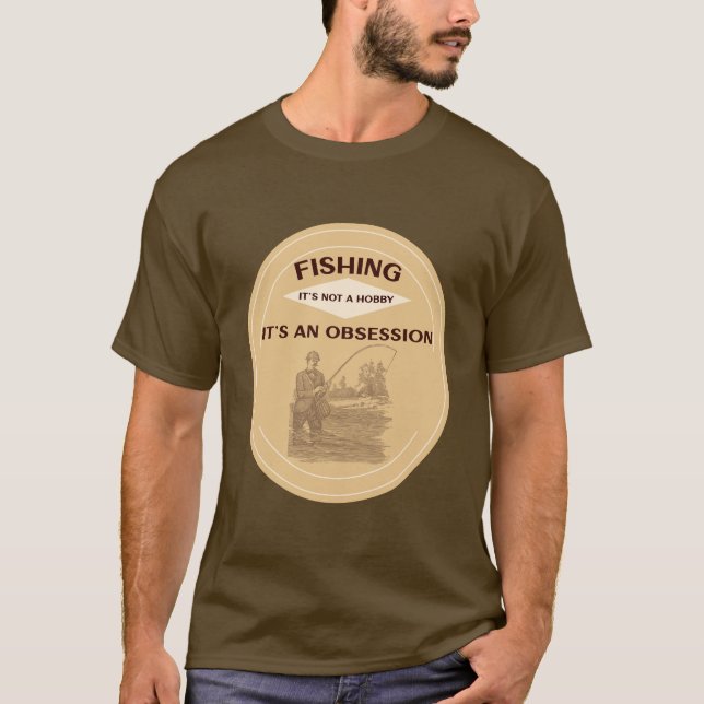Obsesionado con la pesca de la camiseta (Anverso)