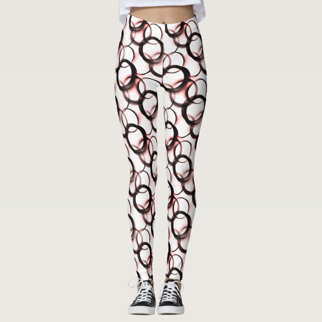 Obsidian Veil Leggings – Monochrome Circles (Anverso)