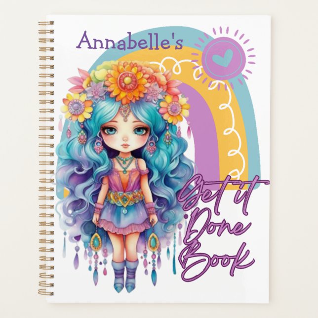 Obtén el planificador de Chicas personalizados (Anverso)