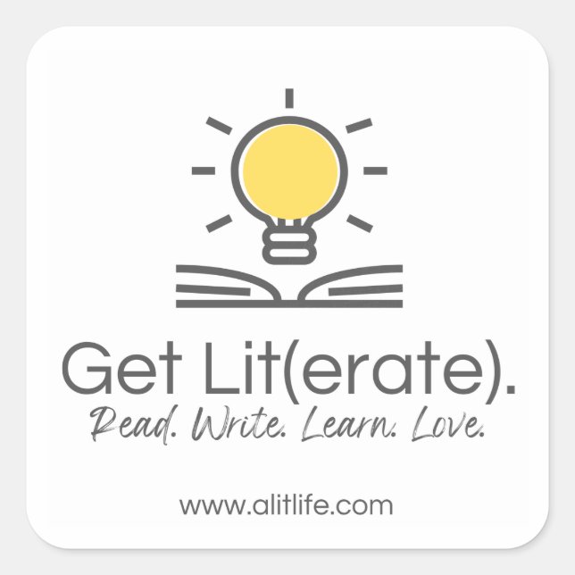 Obtén Lit(erate). Pegatina (Anverso)